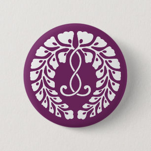 Kujo wisterie ronde button 5,7 cm