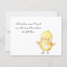 Küken betet briefkaart