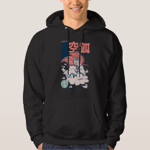Kuko een goede naturel japans yokai als een vos in hoodie