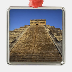 Kukulcan-tempel of Castillo-kasteel) in 2 Metalen Ornament