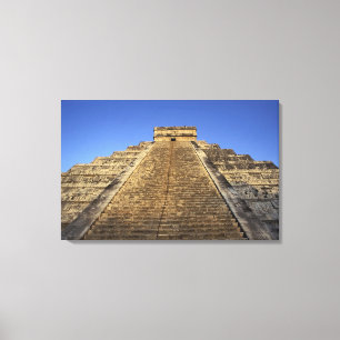 Kukulcan Temple of Castillo Castle) in 2 Canvas Afdruk