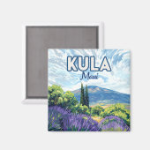 Kula Maui Haleakala Hawaii Lavendel Retro Magneet (Voorkant / Achterkant)