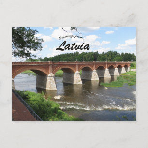 Kuldiga Bakstenen Brug Letland Briefkaart