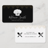 Kulinaire kunst Art Deco-afwerking Visitekaartje (Voorkant / Achterkant)