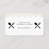 Kulinaire kunst Art Deco-afwerking Visitekaartje (Achterkant)