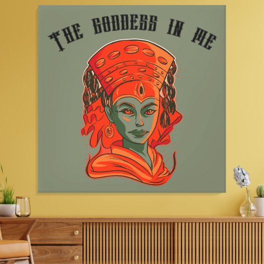 Kumari - De godin in mij Canvas Afdruk (Insitu (Woonkamer))