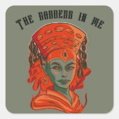 Kumari - De godin in mij Vierkante Sticker (Voorkant)
