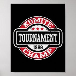 Kumite Kampioen Martial Arts Kung Fu Karate Biosco Poster
