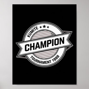 Kumite Kampioen Martial Arts Kung Fu Karate Biosco Poster