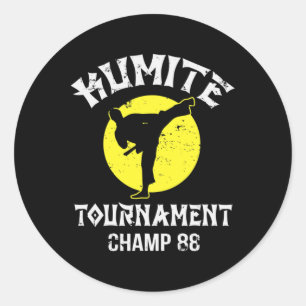 Kumite Toernooi Kampioen Vintage Vechtkunst Karate Ronde Sticker