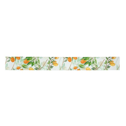 Kumquat Tropical Summer Fruit Pattern on Mint Lint (Voorkant)