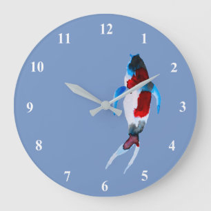 Kumquats orange aquarelle fruit grande horloge