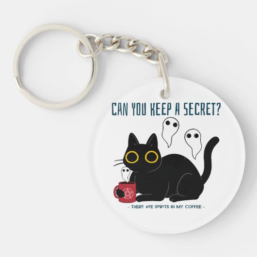 "Kun je een geheim bewaren dat er geesten in mijn  Sleutelhanger (Voorkant)