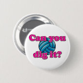 Kun je het graven? Volleybal! Ronde Button 5,7 Cm (Voorkant /achterkant)