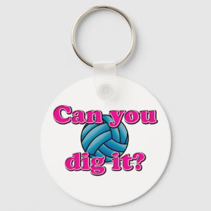 Kun je het graven? Volleybal! Sleutelhanger
