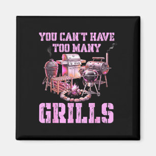 Kun je nooit genoeg barbecues hebben, grappige ret magneet