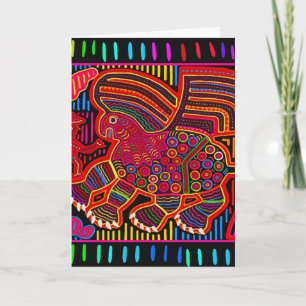 Kuna Indian Friendly Dragon Mola Kaart