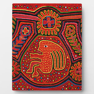 Kuna Indian Girl op een fiets Fotoplaat