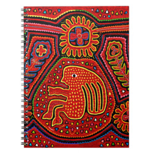 Kuna Indian Girl op een fiets Notitieboek