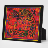 Kuna Indian Iguana Mola Fotoplaat (Zijkant)