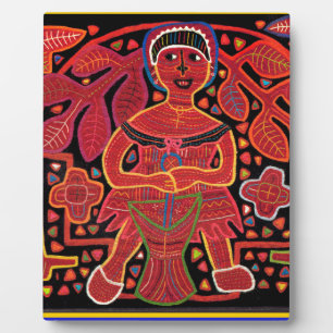 Kuna Indian in Cooking Hut - Tribal Fotoplaat