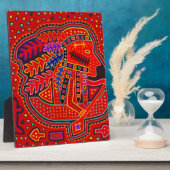 Kuna Indian Man in Canoe Fotoplaat (Zijkant)