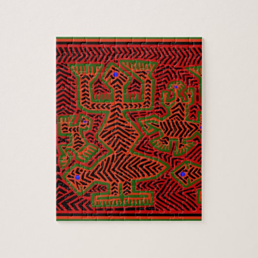 Kuna Indian Mola Spirits Legpuzzel (Verticaal)