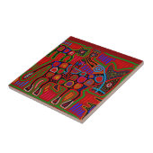 Kuna Indian Rodeo Cowboy Tegeltje (Zijkant)