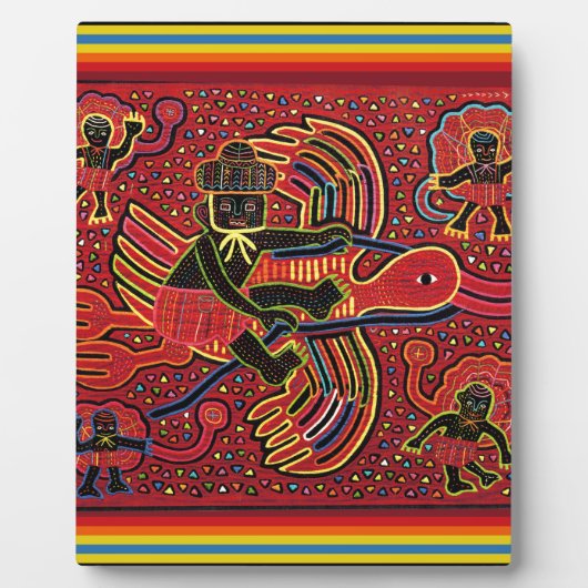 Kuna Indian Stork Bringing Baby Design Fotoplaat (Voorkant)