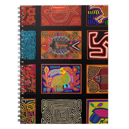 Kuna Indiase Mola Collage Notitieboek (Voorkant)