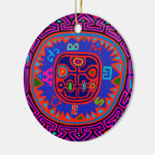 Kuna Indiase Mola Kompas Keramisch Ornament (Links)