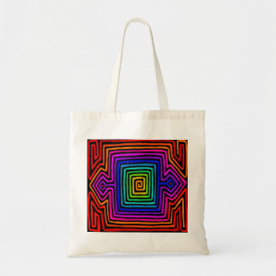 Kuna Indiase Mola met regenboog Tote Bag