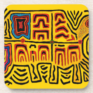 Kuna Indiase Stam Wandelende Schildpad Drankjes Onderzetter