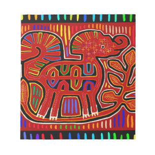 Kuna Indische Baby Olifant - Mola Folk Art Notitieblok