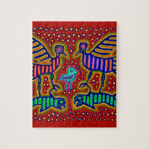Kuna Indische Vogels met Vis Legpuzzel