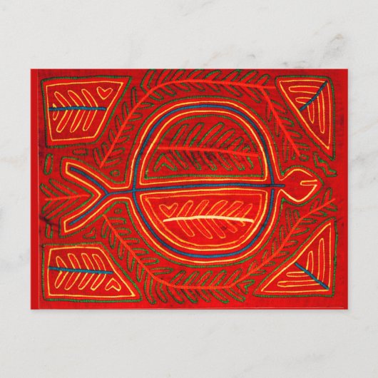 Kuna Mola Stingray Briefkaart (Voorkant)