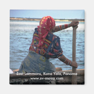 Kuna women paddling ulu, East Lemmons, Kuna Yala Magneet