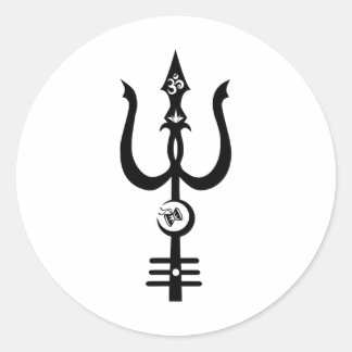 Kundalini Shiva's Trident Design - Awesome Gifts  Ronde Sticker