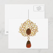 Kundan & ruby brooch briefkaart (Voorkant / Achterkant)