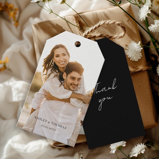 Kundenspezifische Photo Hochzeit Geschenkanhänger Cadeaulabel
