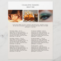 Kundenspezifischer Foto Preishear Salon Flyer