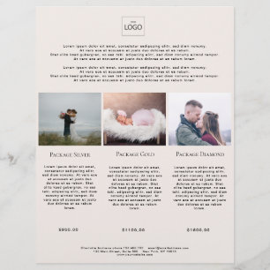 Kundenspezifischer Foto PreisListen Flyer