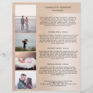 Kundenspezifischer Foto PreisListen Flyer