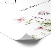 Kundig Paars Wilde Bloem Aangepaste Tekst Bord Poster (Hoek)