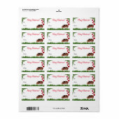 KuneKune Pig Boerderij met kerstcadeaus Label (Full Sheet)