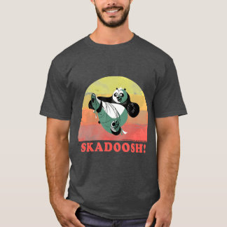 Kung Fu Bear Skash Retro Circle Portrait friend bo T-shirt