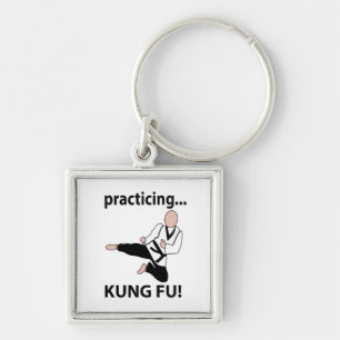 Kung Fu Beoefenaar Kung Fu Sleutelhanger