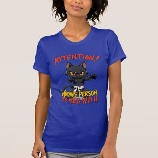 Kung Fu Black Cat Funny Quote T-shirt