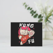 Kung Fu Cat Briefkaart (Staand voorkant)