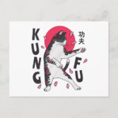 Kung Fu Cat Briefkaart (Voorkant)